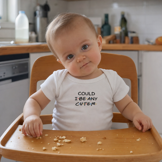 Could I Be Any Cuter? baby bodysuit worn