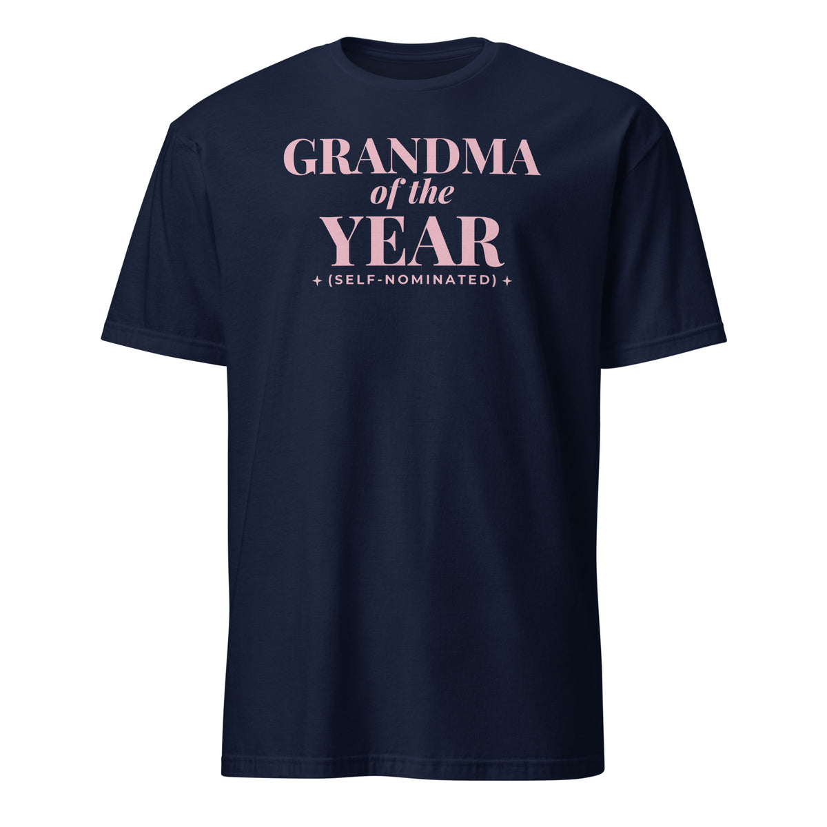 Grandma of the Year tee in Navy, front print