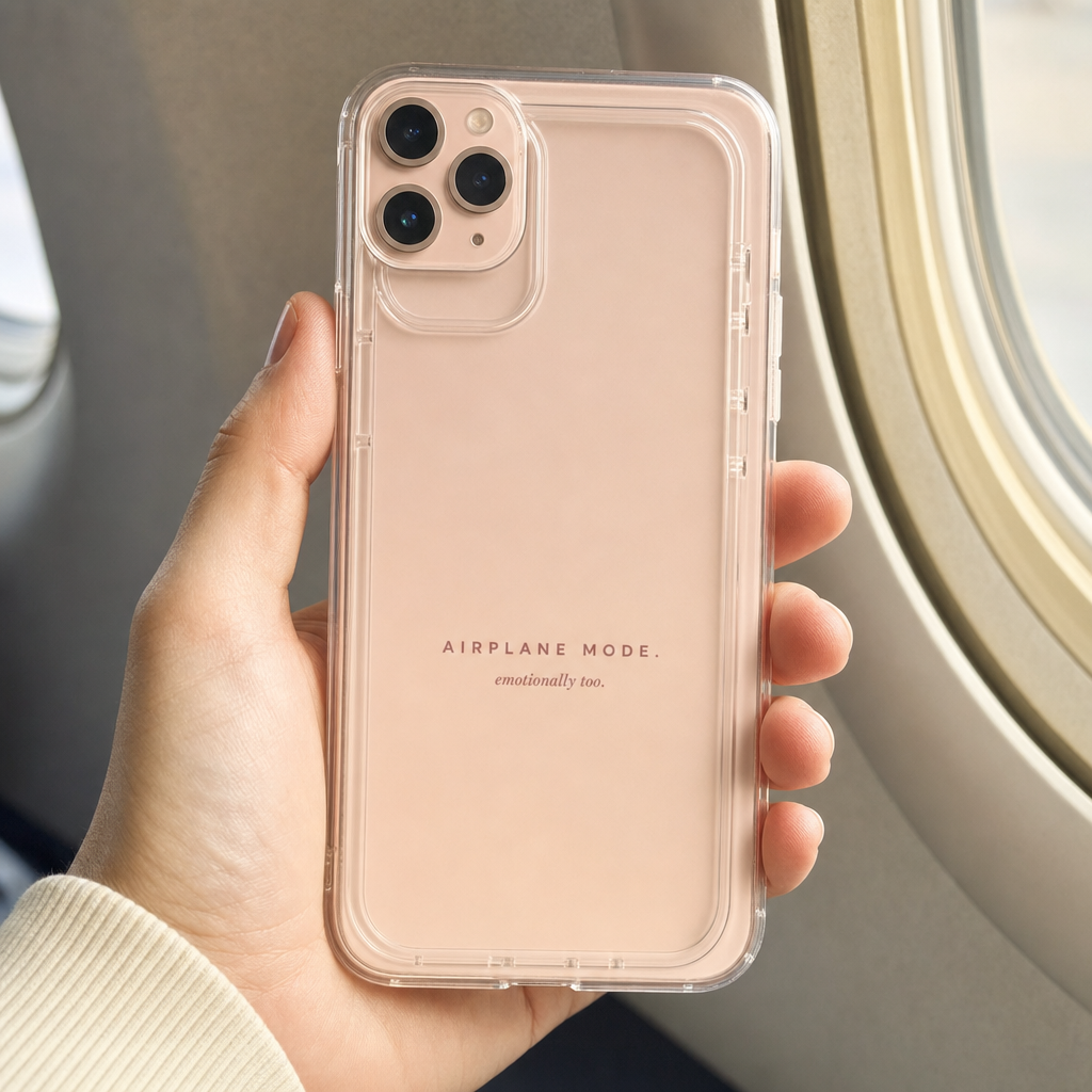 Airplane mode emotionally too clear iPhone case