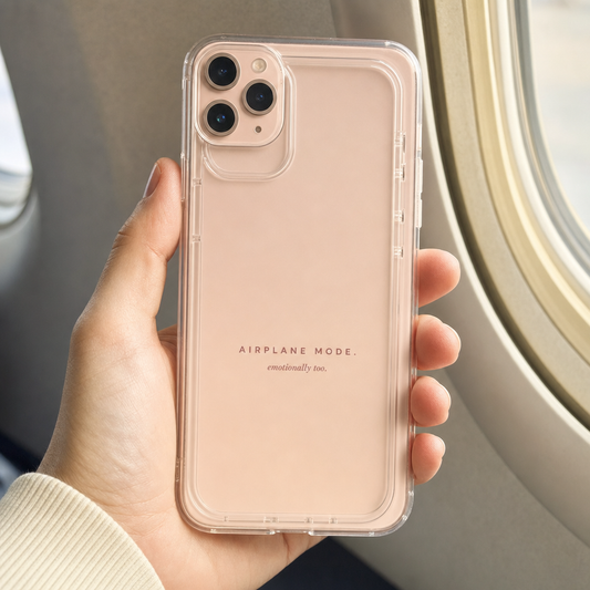 Airplane mode emotionally too clear iPhone case