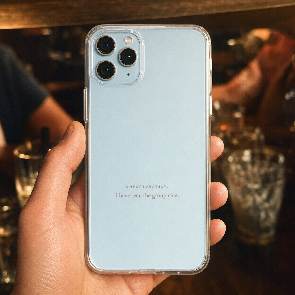 I have seen the group chat clear iPhone case