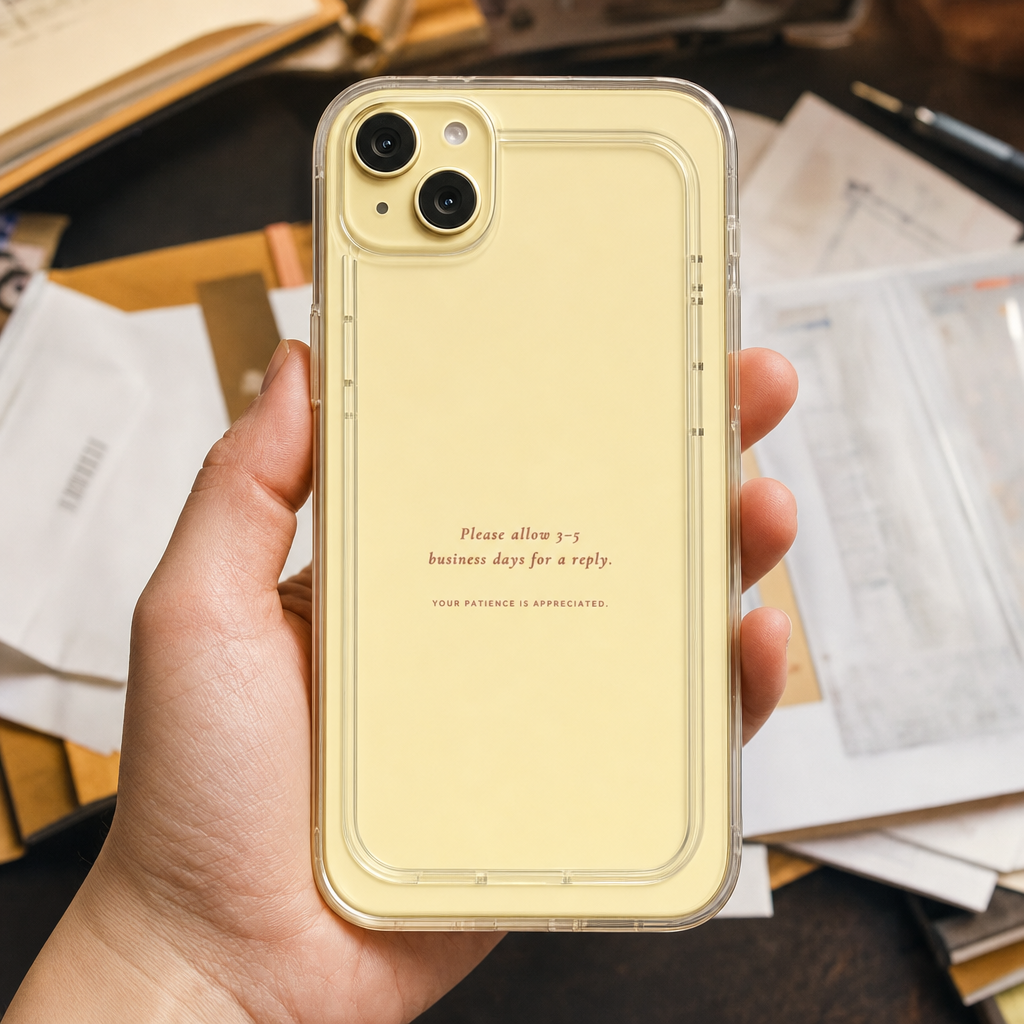 Please allow 3-5 business days clear iPhone case