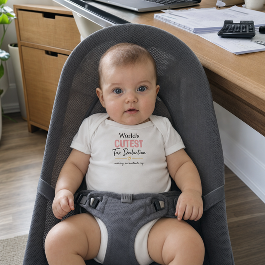 World's Cutest Tax Deduction Baby Bodysuit baby bodysuit worn