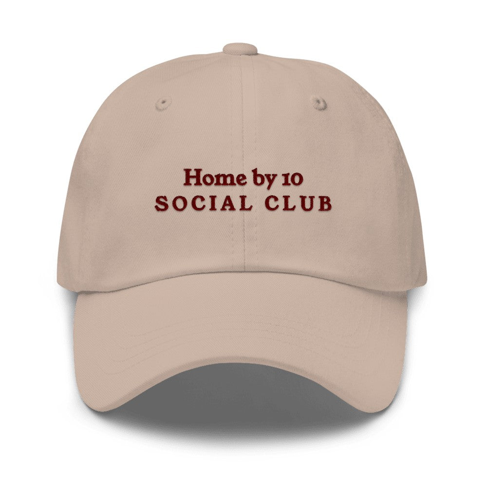 Home by 10 Social Club embroidered dad hat in stone