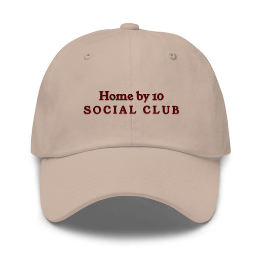 Home by 10 Social Club embroidered classic cap in stone